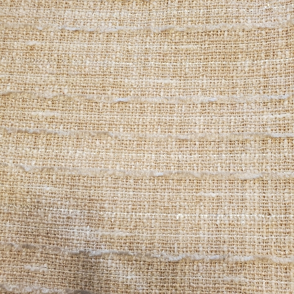 Nipon Boutique Women's Size 12 Dress Skirt Cream w/Metallic Fibers Fully Lined - Picture 3 of 4